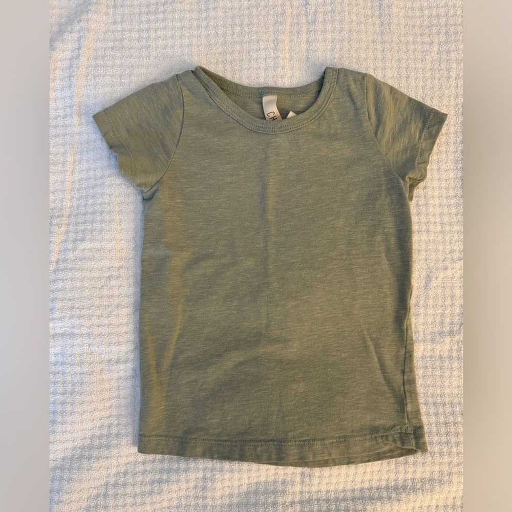 Childhoods Clothing basic tee. Size: 2T. Color: basil